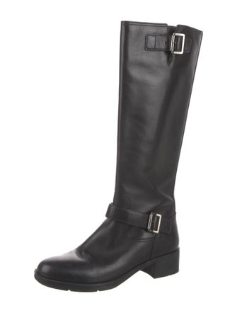 Prada Sport Late 1990's - Early 2000's Leather Riding Boots