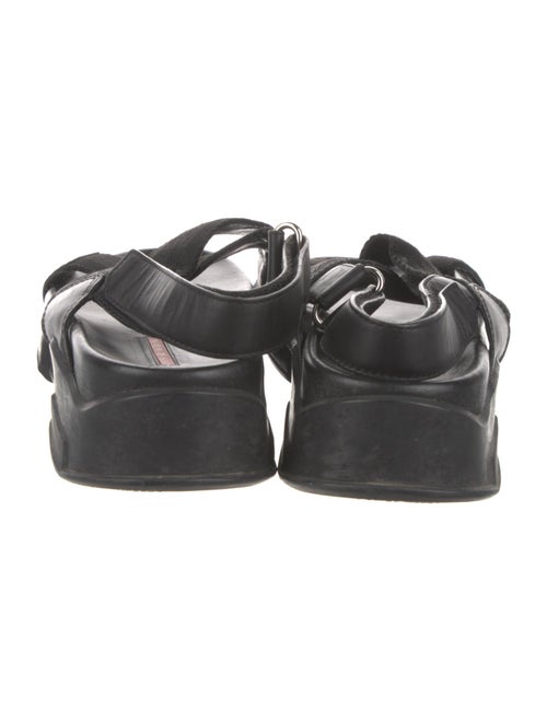 Prada Sport Leather Slingback Sandals