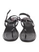 Prada Sport Patent Leather T-Strap Sandals