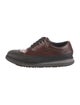 Prada Sport Leather Lasercut Accents Boat Shoes