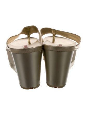 Prada Sport Leather Flip Flops