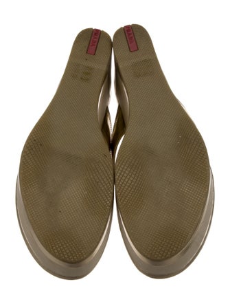 Prada Sport Leather Flip Flops