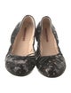 Prada Sport Patent Leather Animal Print Ballet Flats