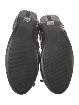 Prada Sport Patent Leather Animal Print Ballet Flats