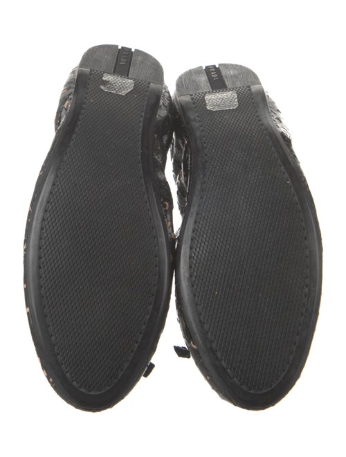 Prada Sport Patent Leather Animal Print Ballet Flats