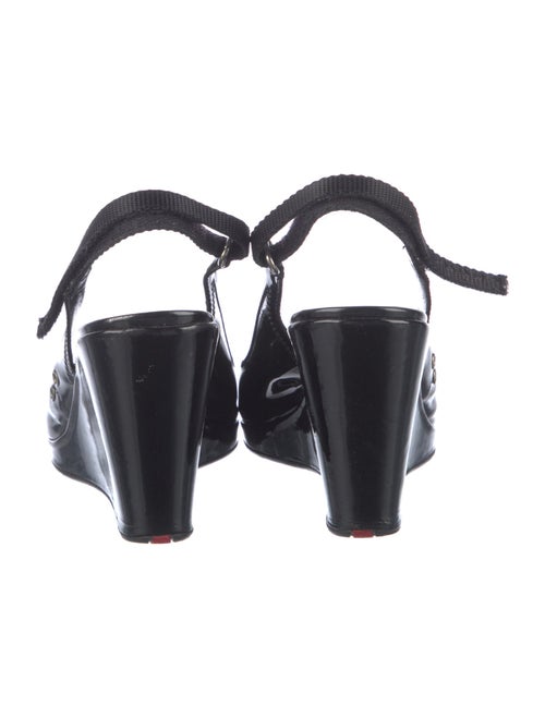 Prada Sport Patent Leather Slingback Pumps