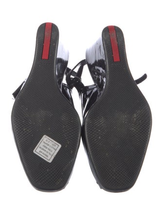 Prada Sport Patent Leather Slingback Pumps