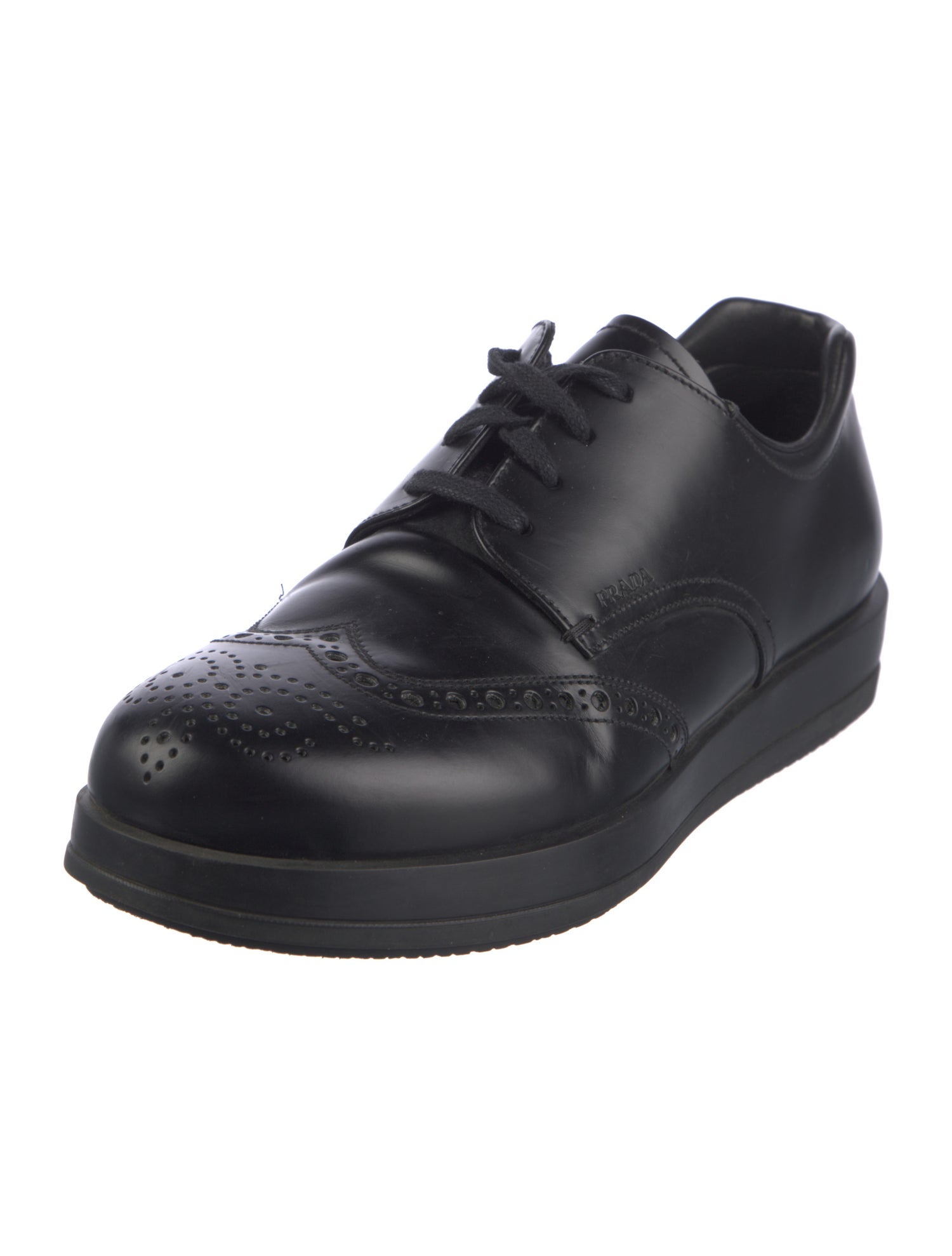Prada Sport Leather Lasercut Accents Brogues