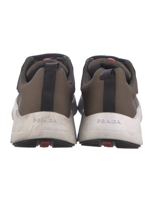 Prada Sport Nylon Leather Trim Embellishment Athletic Sneakers