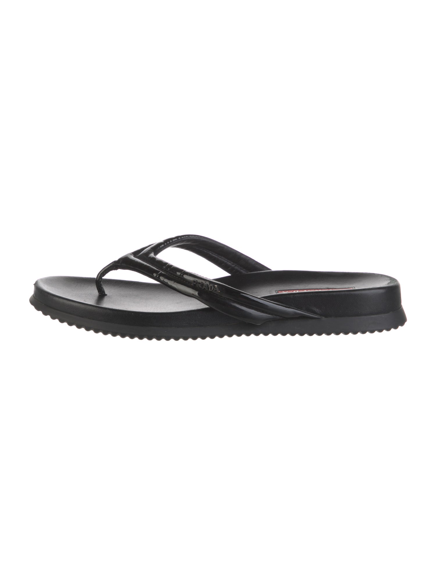 Prada Sport Patent Leather Slides