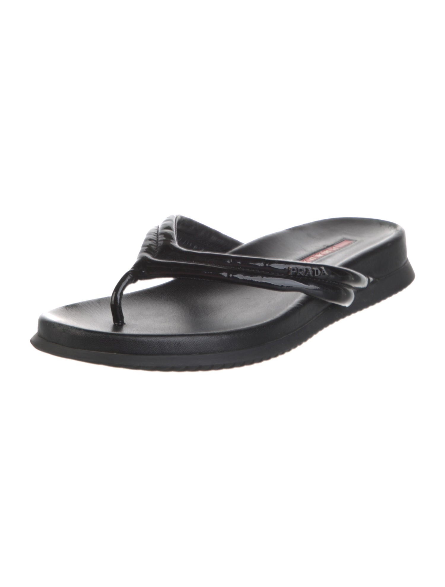 Prada Sport Patent Leather Slides