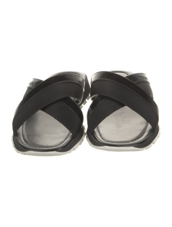Prada Sport Leather Slingback Sandals