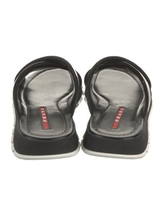 Prada Sport Leather Slingback Sandals
