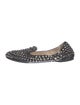 Prada Sport Leather Crystal Embellishments Loafers