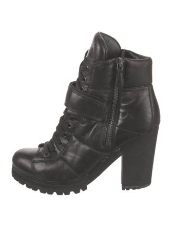 Prada Sport Leather Combat Boots