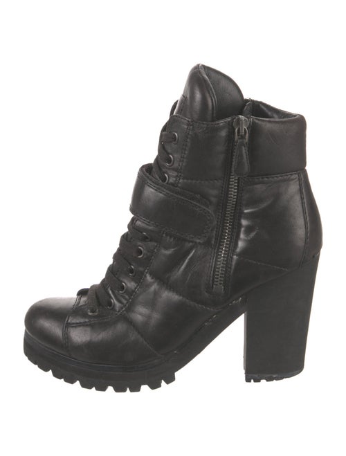 Prada Sport Leather Combat Boots
