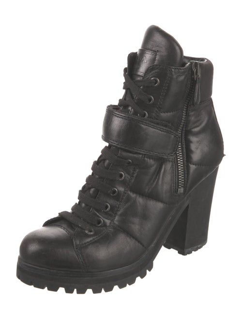 Prada Sport Leather Combat Boots