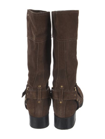 Prada Sport Suede Moto Boots