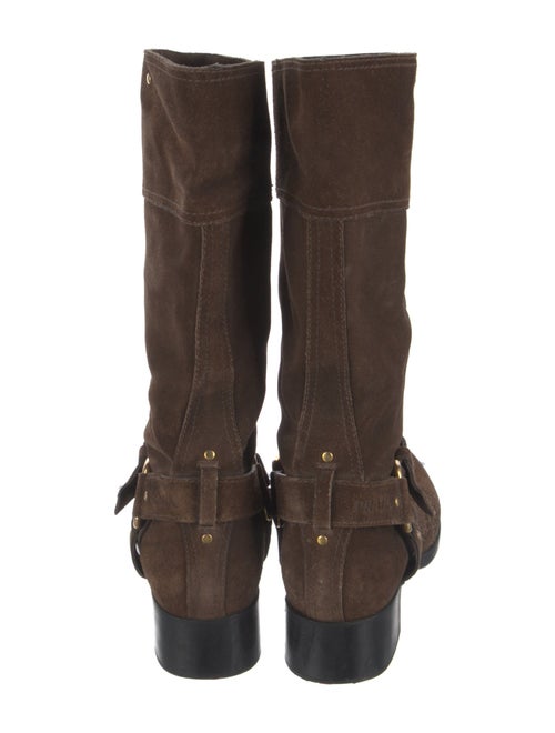 Prada Sport Suede Moto Boots