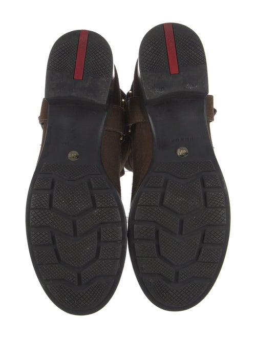 Prada Sport Suede Moto Boots