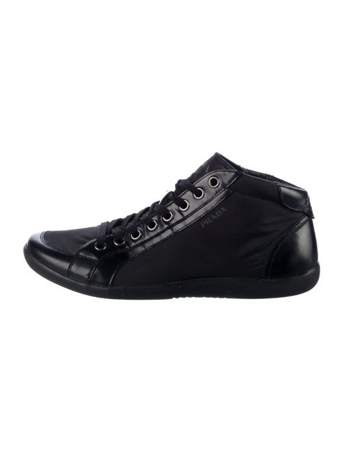 Prada Sport Nylon Leather Trim Embellishment Sneakers