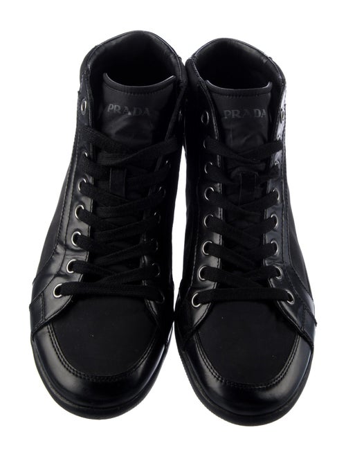 Prada Sport Nylon Leather Trim Embellishment Sneakers