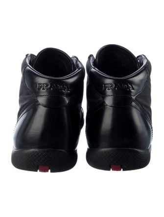 Prada Sport Nylon Leather Trim Embellishment Sneakers