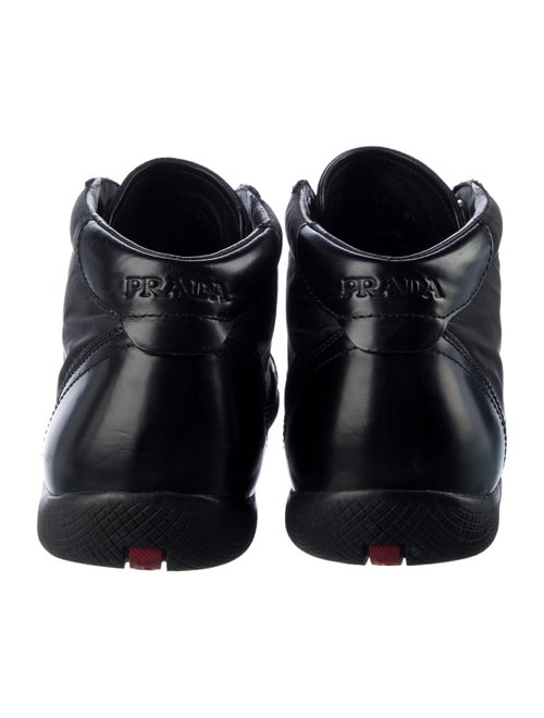 Prada Sport Nylon Leather Trim Embellishment Sneakers