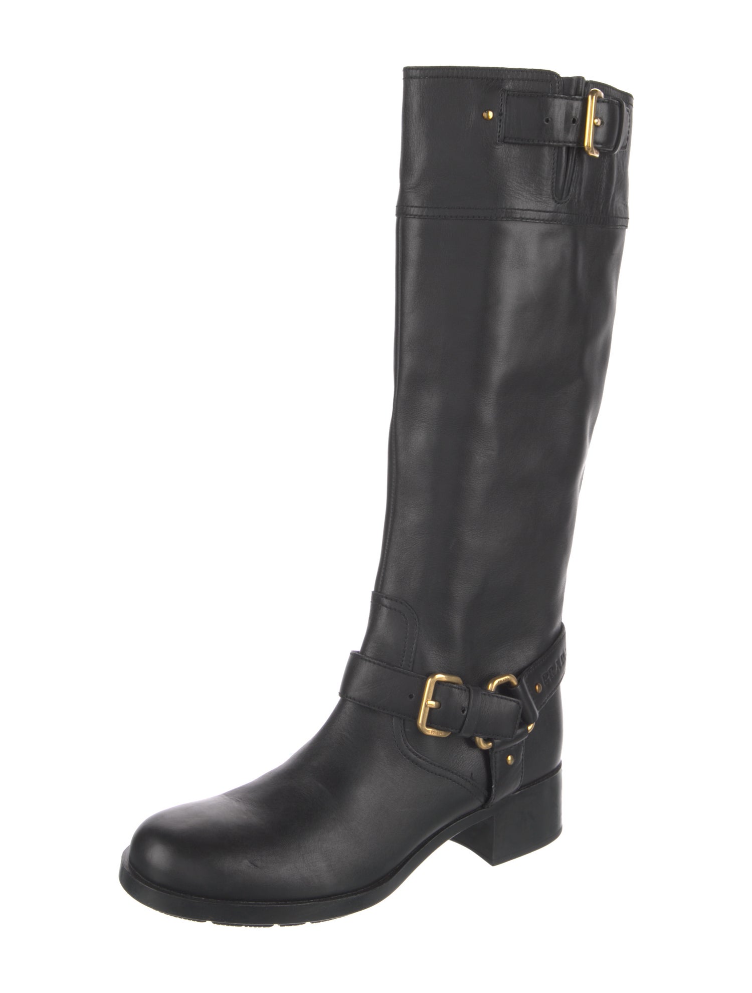 Prada Sport Leather Riding Boots