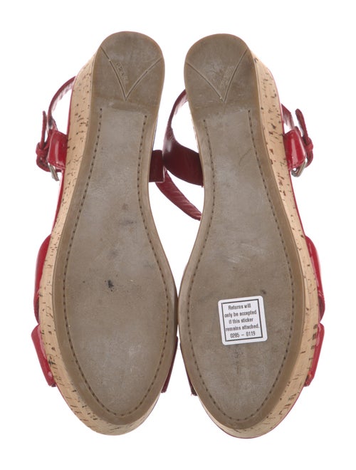 Prada Sport Patent Leather Slingback Sandals