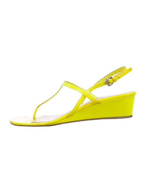 Prada Sport Patent Leather T-Strap Sandals
