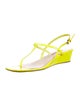 Prada Sport Patent Leather T-Strap Sandals