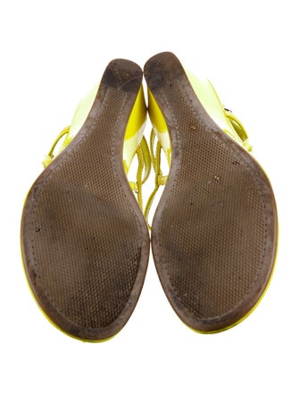 Prada Sport Patent Leather T-Strap Sandals