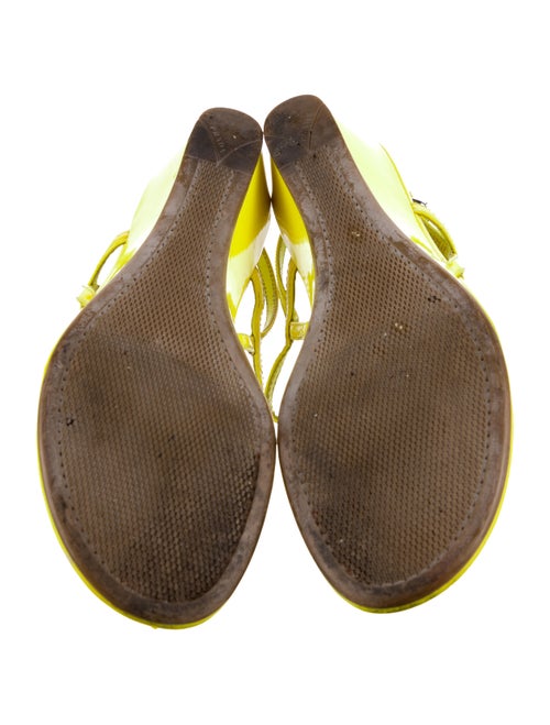 Prada Sport Patent Leather T-Strap Sandals