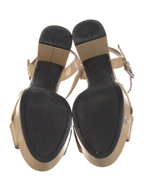Prada Sport Signature Logo Patent Leather Sandals