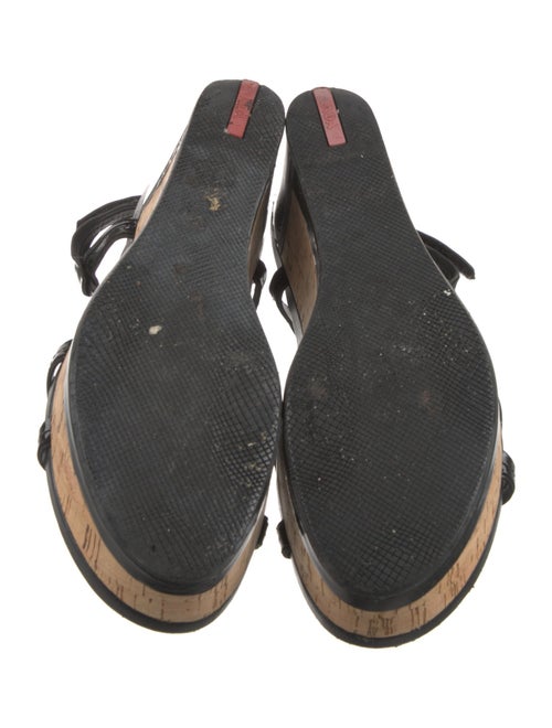 Prada Sport Late 2000's - Early 2010's Patent Leather T-Strap Sandals