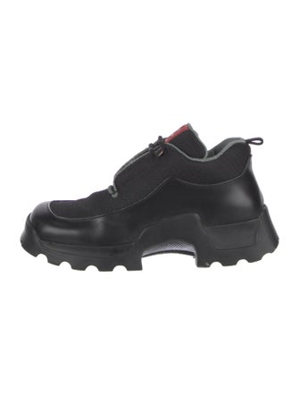 Prada Sport Leather Mesh Accents Oxfords