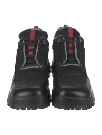 Prada Sport Leather Mesh Accents Oxfords