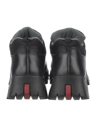 Prada Sport Leather Mesh Accents Oxfords