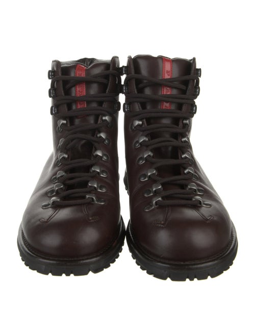 Prada Sport Leather Lace-Up Boots