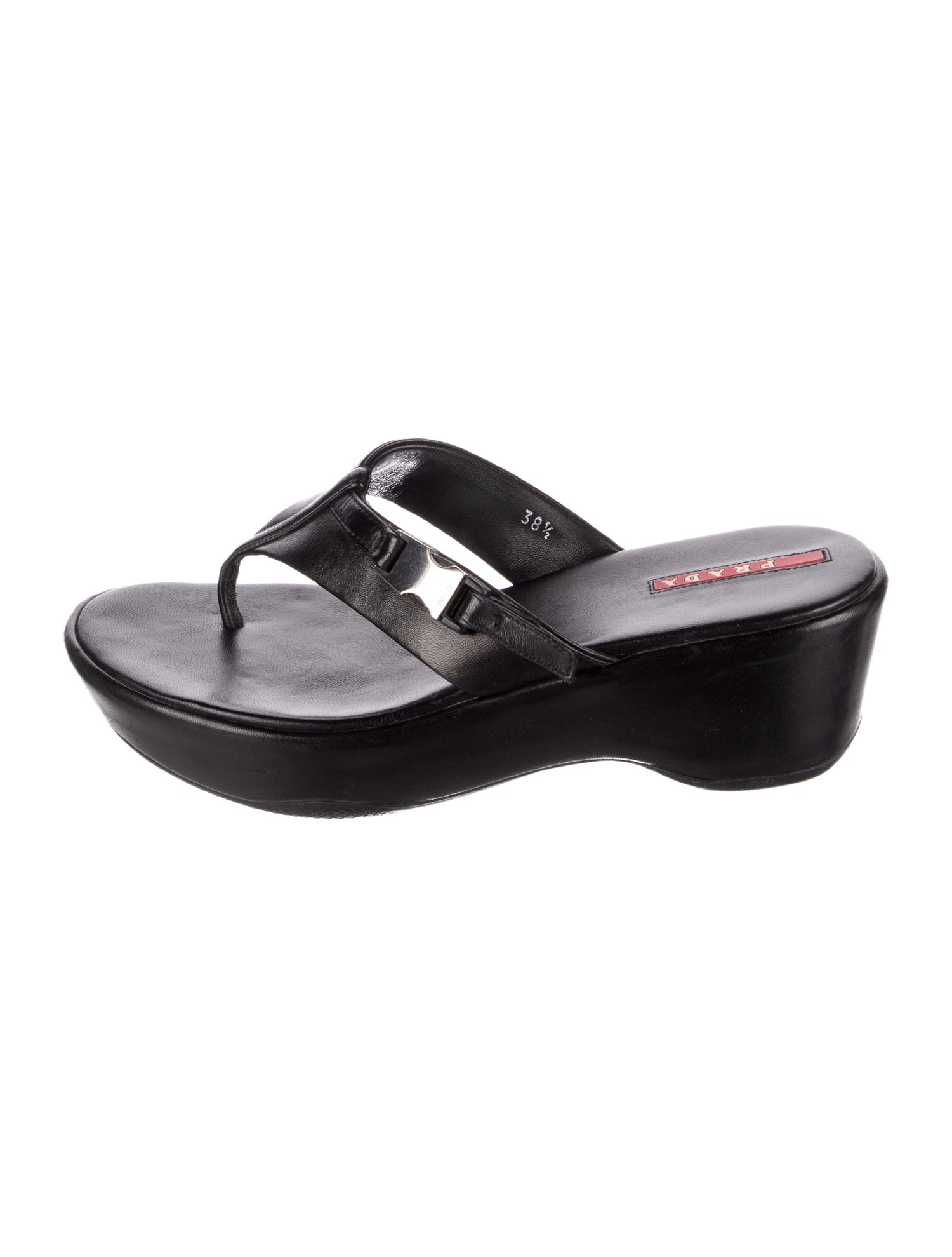 Prada Sport Leather Slides