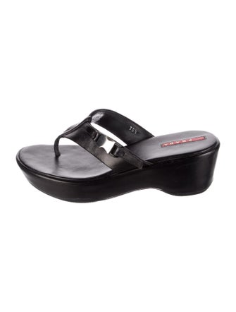 Prada Sport Leather Slides