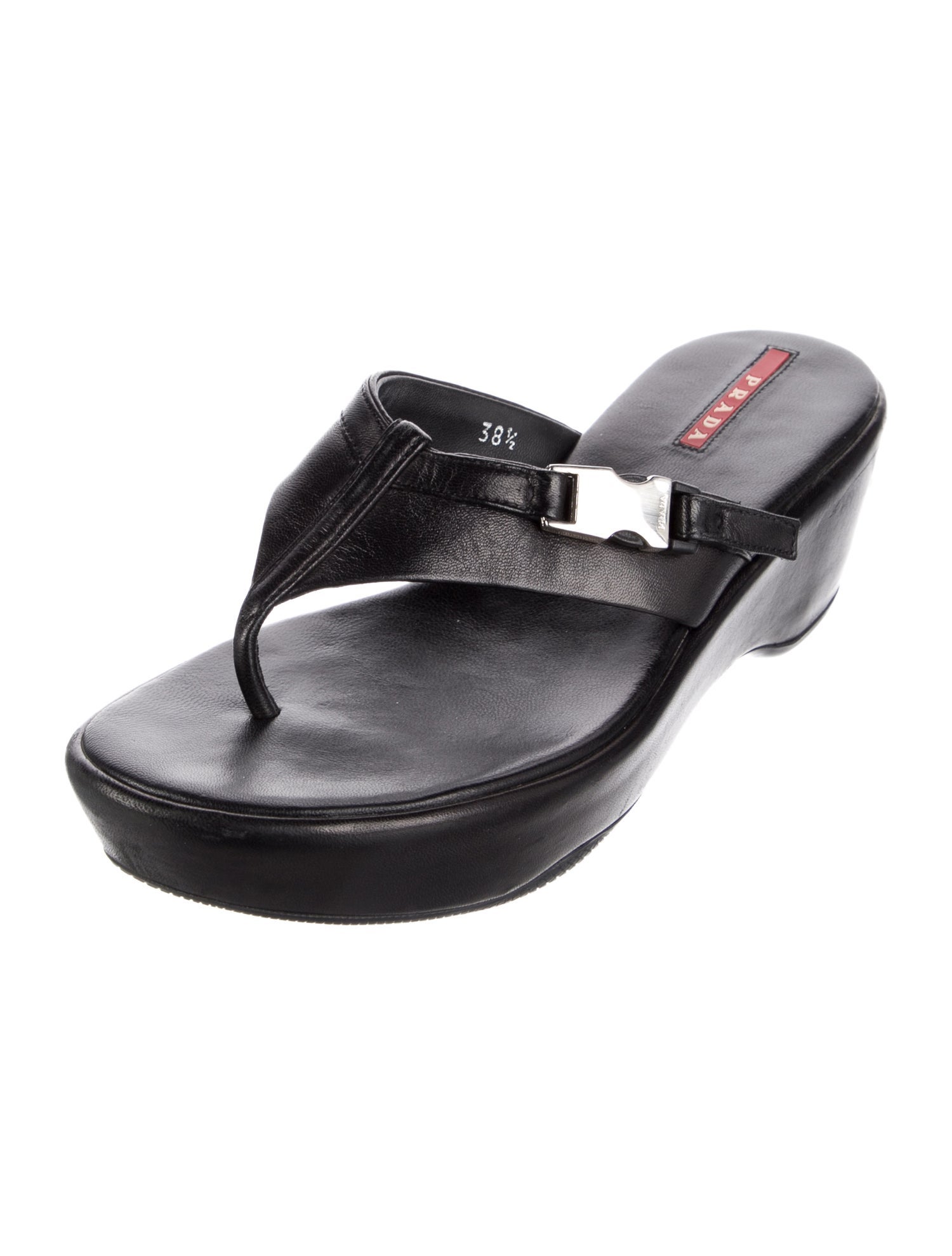 Prada Sport Leather Slides
