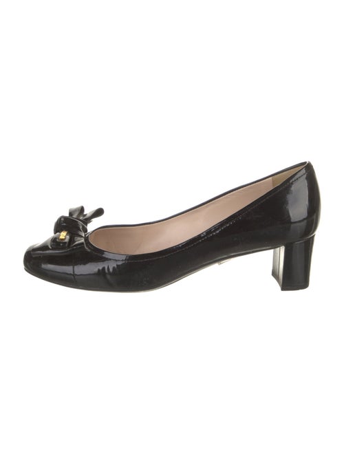 Prada Sport Patent Leather Bow Accents Pumps