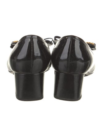Prada Sport Patent Leather Bow Accents Pumps