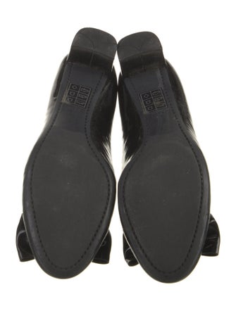 Prada Sport Patent Leather Bow Accents Pumps