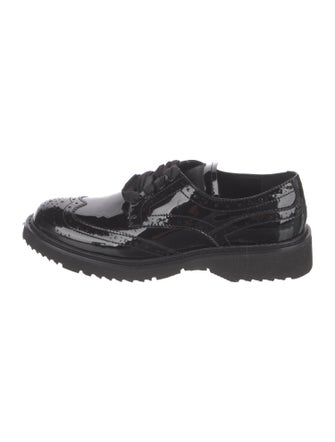 Prada Sport Patent Leather Lasercut Accents Oxfords
