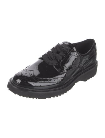 Prada Sport Patent Leather Lasercut Accents Oxfords