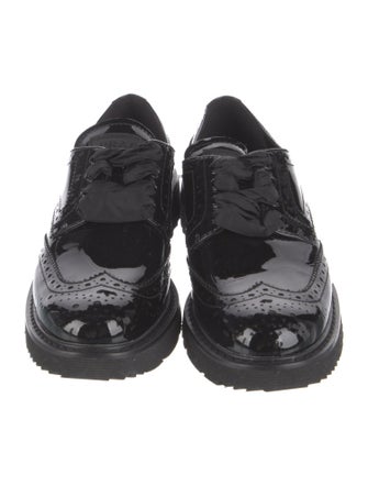 Prada Sport Patent Leather Lasercut Accents Oxfords