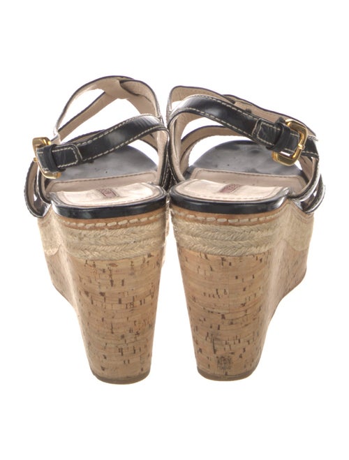 Prada Sport Patent Leather Braided Accents Espadrilles